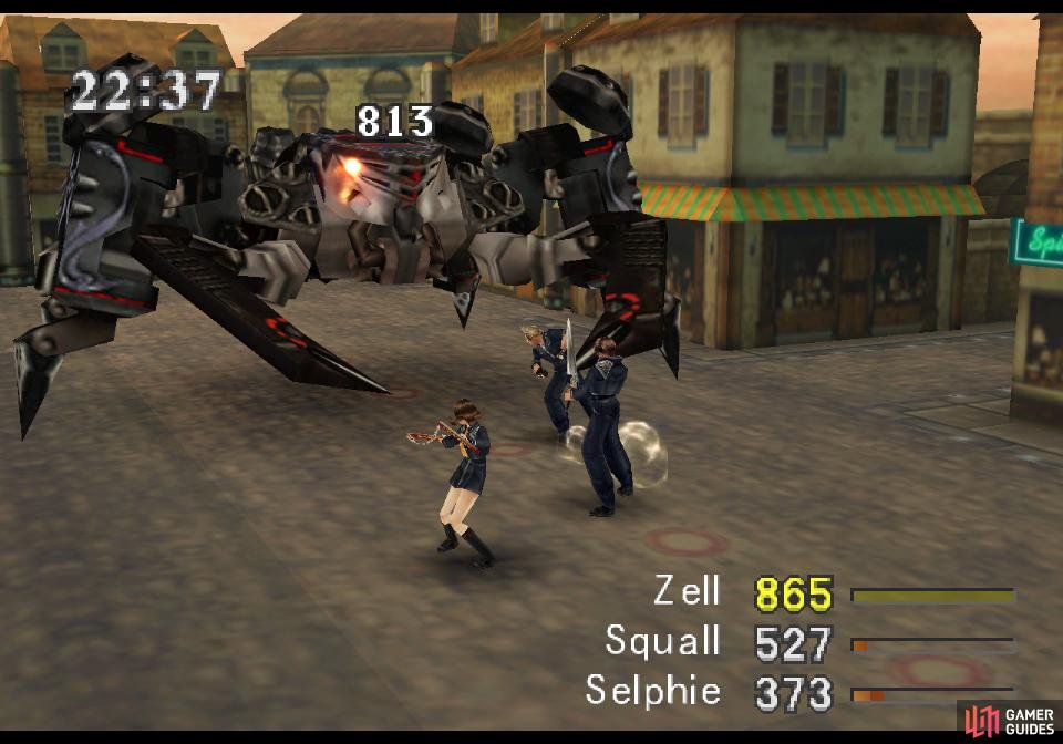 If you have Tornado and Thundaga junctioned, your melee attacks could do silly damage to X-ATM092