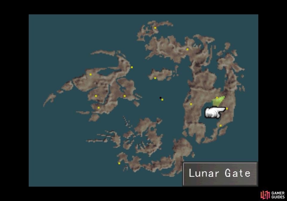 Locate the Lunar Gate on the map