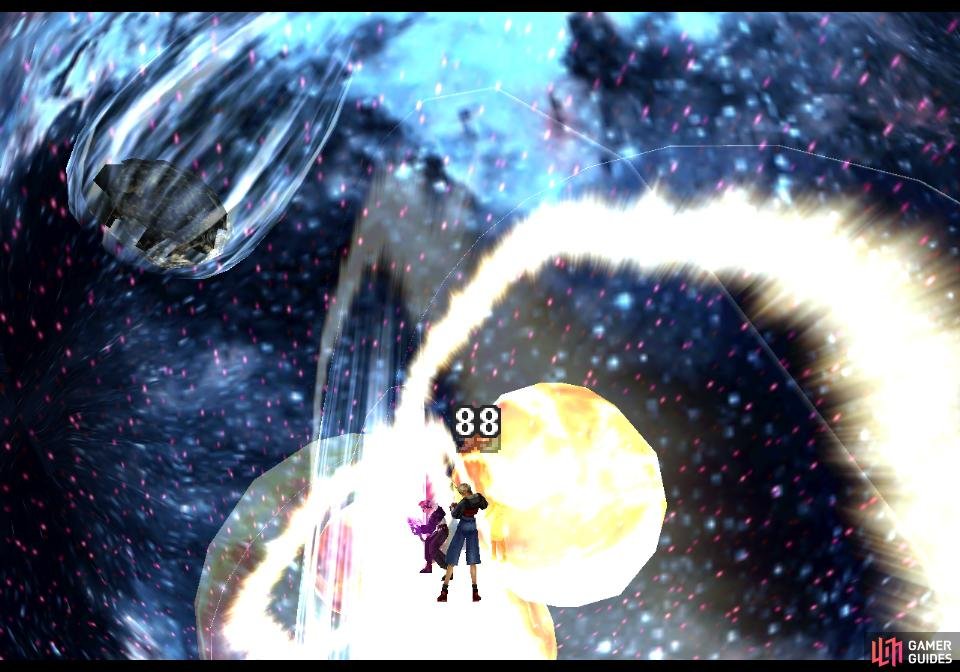 Adel can cast high level magics, including Meteor