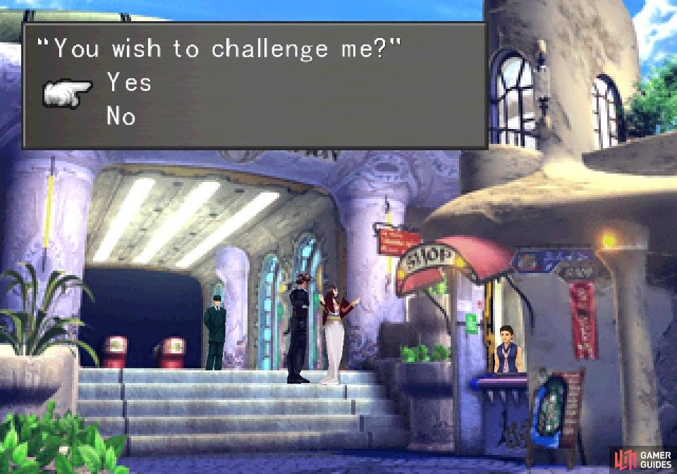 Challenge the Card Queen in Balamb