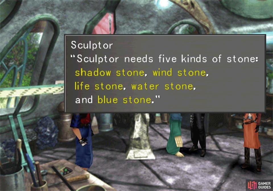 Talk to the Sculptor and he&rsquo;ll send you off on a hunt for a variety of stones.