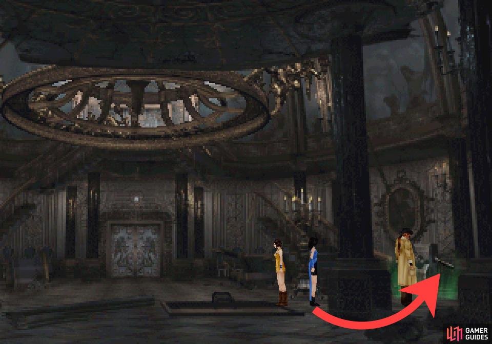 Take your secondary party and depress a lever in the lower chandelier room