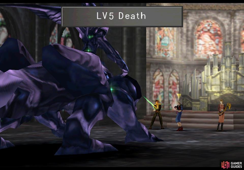 Omega Weapon will start out the  fight with Lv5 Death.