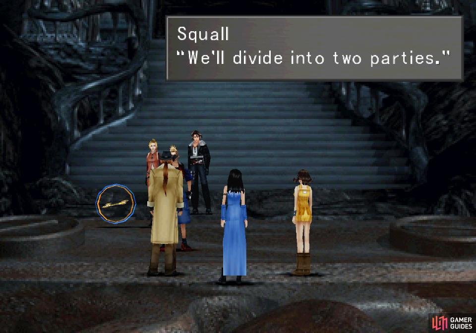 When you approach Ultimeca&rsquo;s Castle you&rsquo;ll be forced to split into two parties.