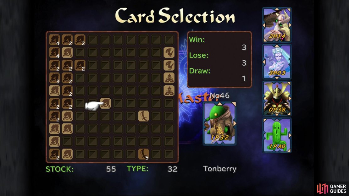 You begin by choosing five cards from your collection