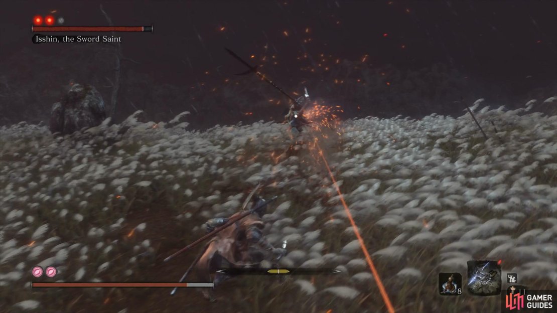 He shoots with a gun at range