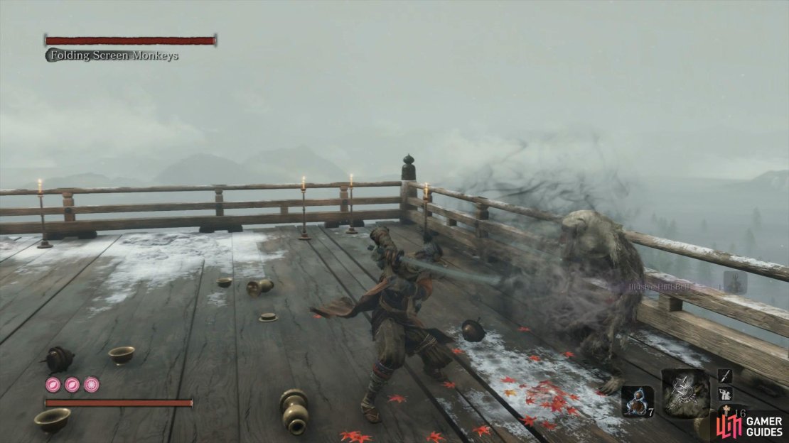 The Invisible White Monkey is behind your starting position