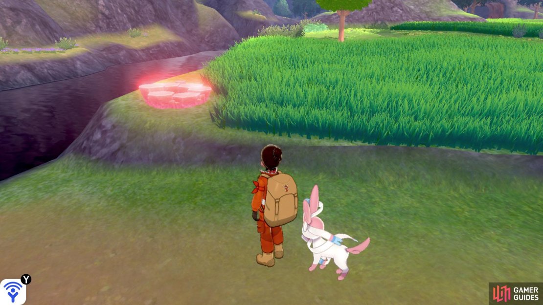 When you arrive on the shore of Ballimere Lake from the Giant&rsquo;s Bed, this den is immediately on the left. You&rsquo;ll need to go around the slope, then cut through some tall grass.