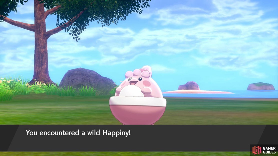 There&rsquo;s a 1 in 10 chance of finding a Happiny, if you&rsquo;d rather not breed Chansey.