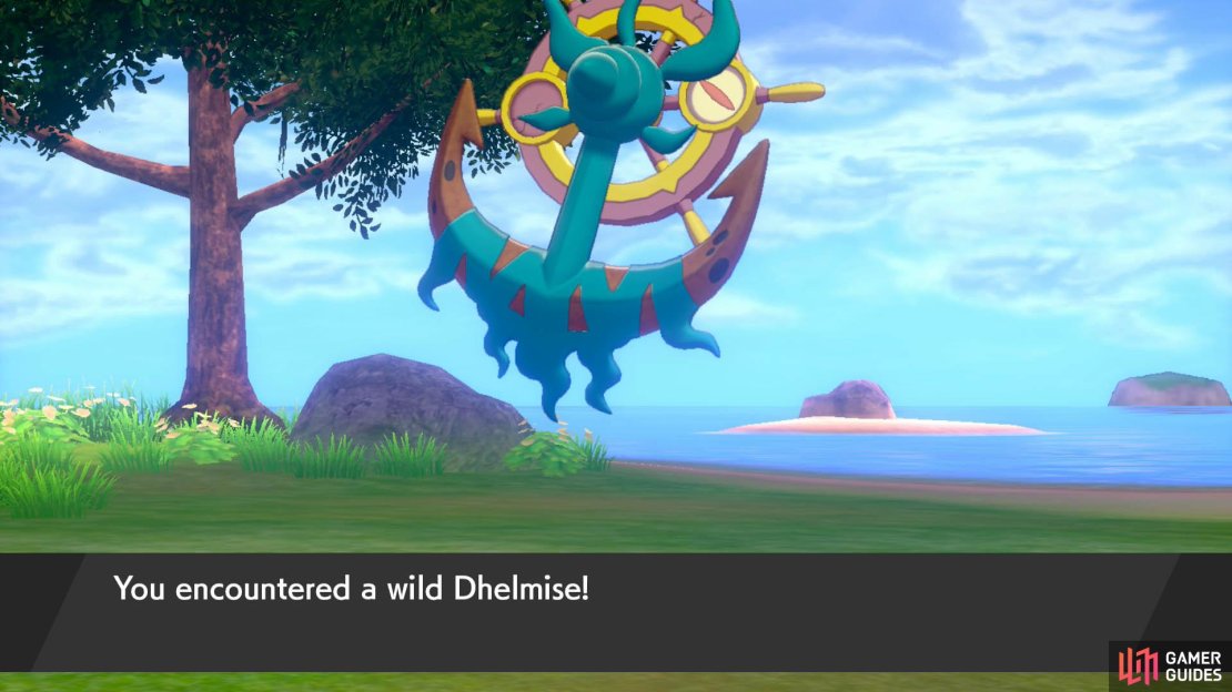 Dhelmise doesn&rsquo;t appear in the Isle of Armor Pok&eacute;dex, but it is found in the main Pok&eacute;dex.