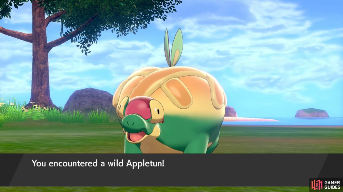 If you&rsquo;re lucky, a Flapple or Appletun can fall out of the berry tree.