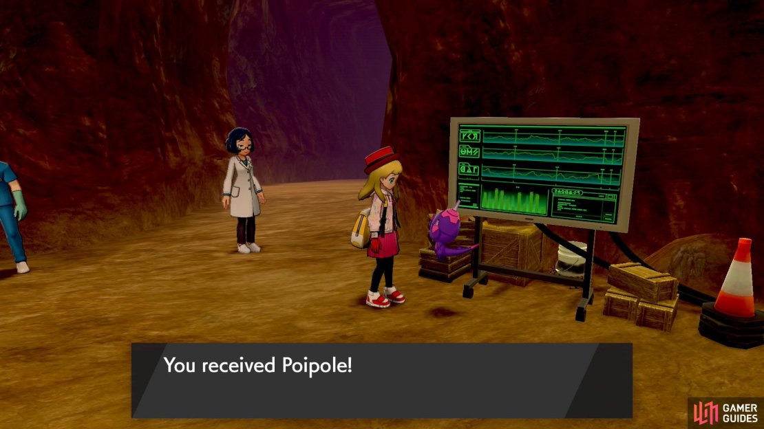 To evolve Poipole, it needs to learn Dragon Pulse. Speak to the Move Relearner (fella on the left) in any Pok&eacute;mon Centre to do this.