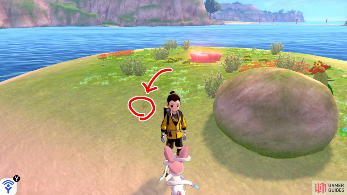 1/11: Start from the &ldquo;petal&rdquo; with a boulder that&rsquo;s nearest the mainland. Look for a Diglett a few paces away from the boulder, in the direction of the very faraway Tower of Darkness.