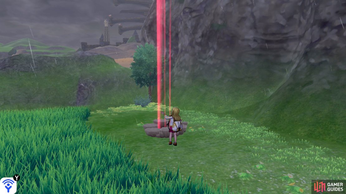 This is the Pok&eacute;mon Den that you want, but it MUST have a purple beam. We weren&rsquo;t so lucky here.