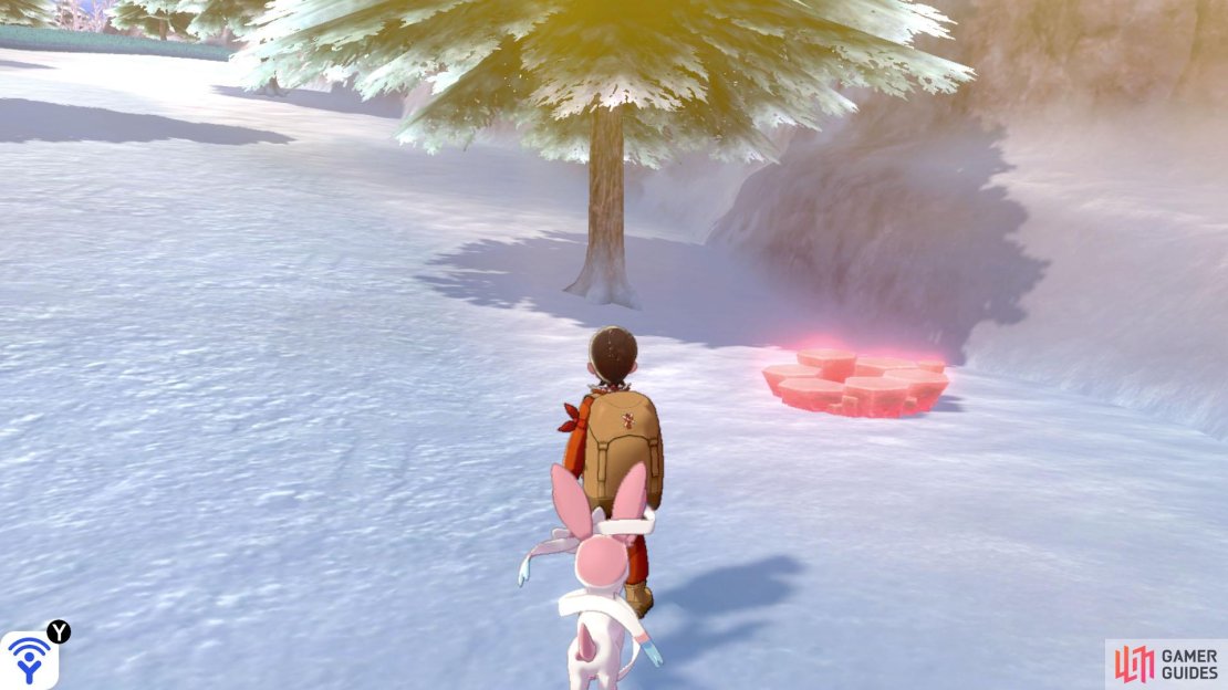 Directly ahead and on the right, when arriving from the Giant&rsquo;s Bed.