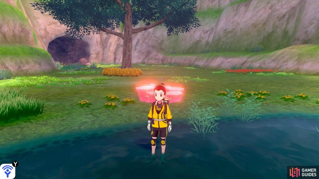 Head towards Brawlers&rsquo; Cave. It&rsquo;s past a circular shallow pool, with a sunken log inside.