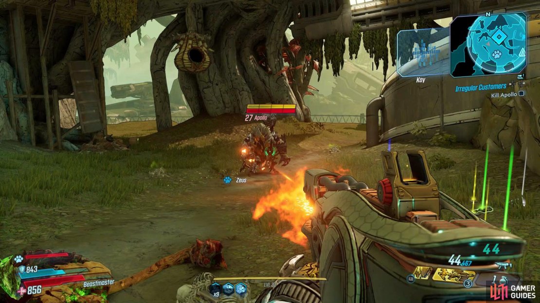 Once all the Jabbers have been cleared head over to the center and kill Apollo,