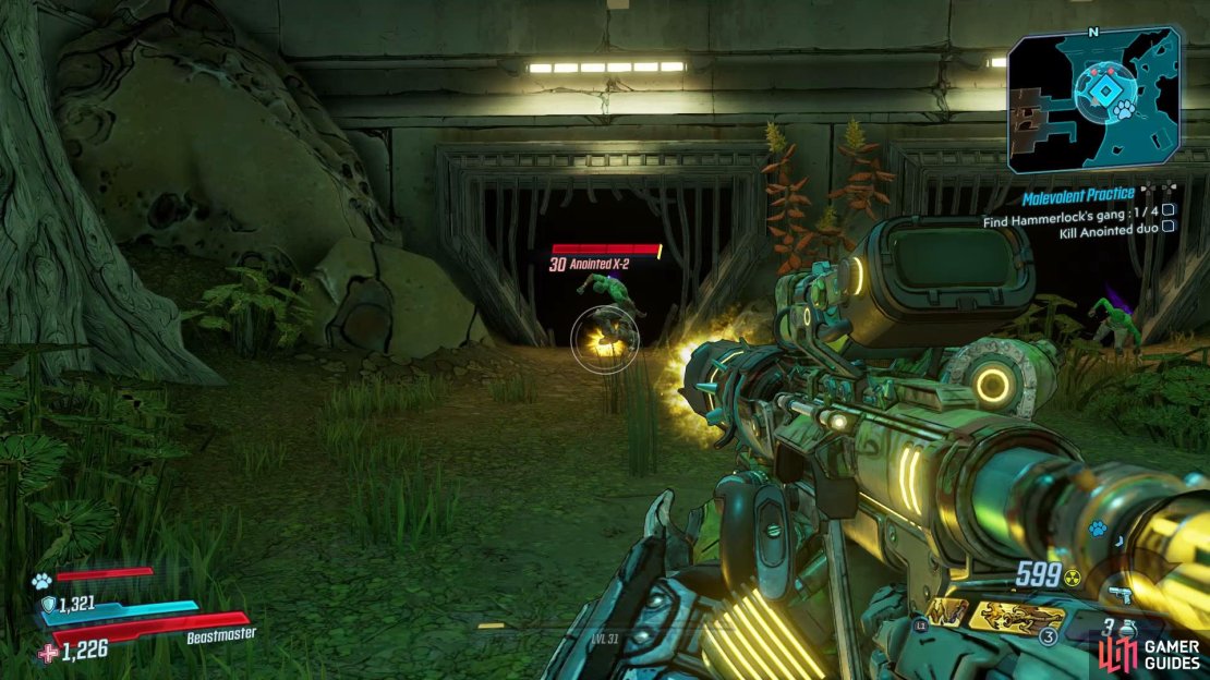 Head to the waypoint on the map to find the Anointed X-2/X-3 defeat them both,