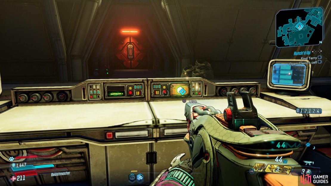 Interact with the button to open Glenn&rsquo;s Door.