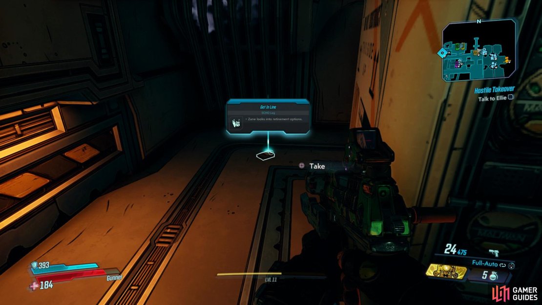 You&rsquo;ll find Zane&rsquo;s Echo Log at the back of Deck A