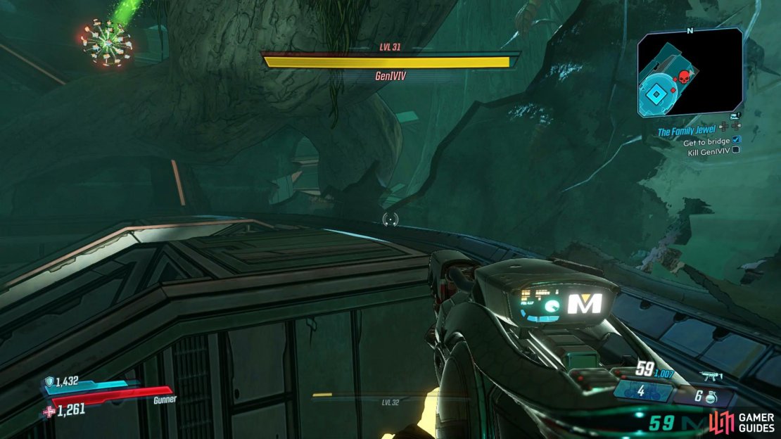 This area near the broken glass is the best place to fight from