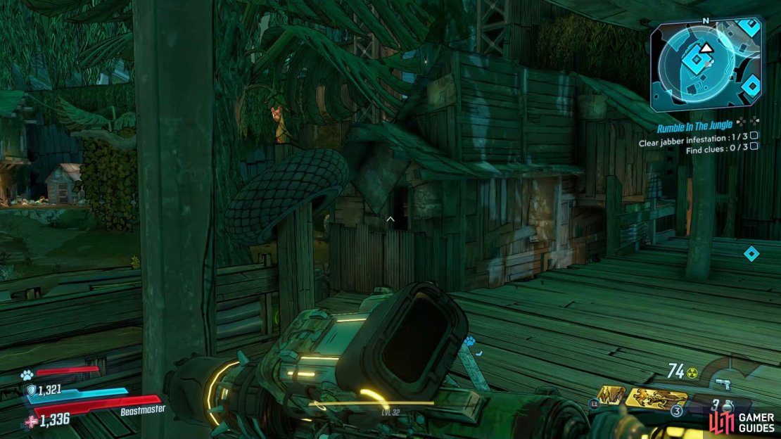 Head over to the building to your left and then jump over to the smaller building next to it to gain height,