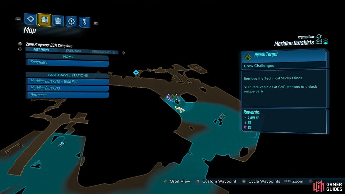 This target can be found up high to the west of the Crimson Radio