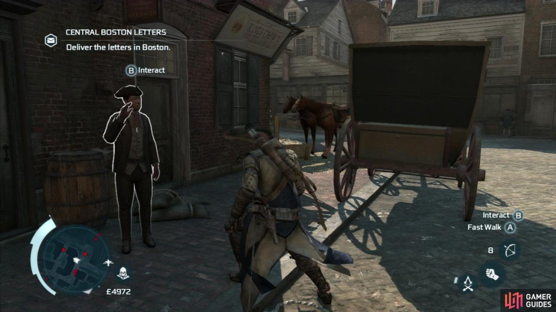 The courier missions are, without question, the most pedestrian thing you will do in Assassin&rsquo;s Creed III. Fortunately they are brief.