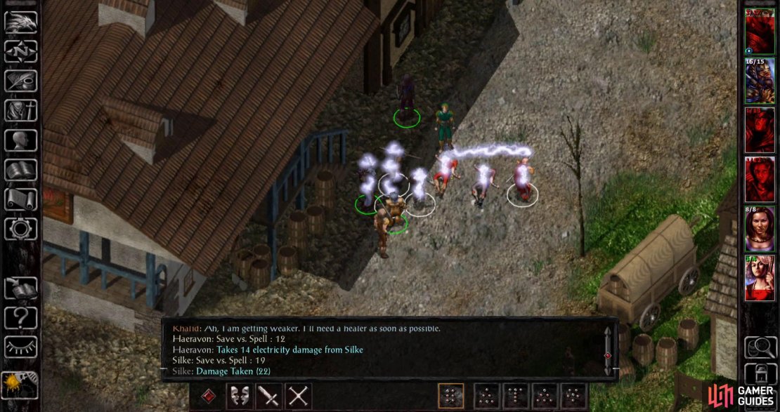 If you do the righteous thing and refuse Silke&rsquo;s bloodthirsty demands, you&rsquo;ll find out she&rsquo;s capable of casting nasty magics - like Lightning Bolt.