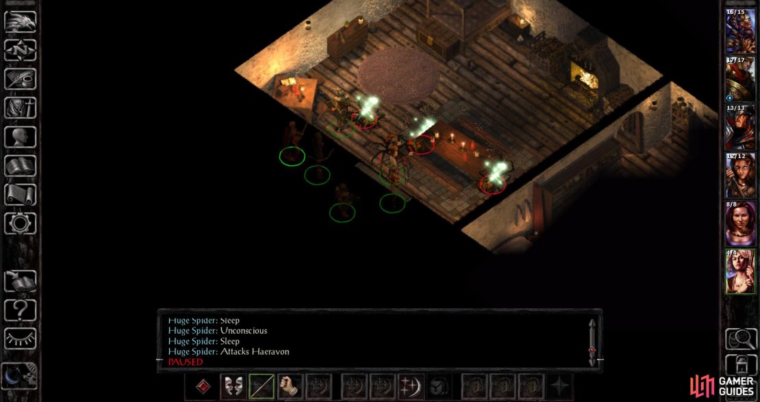 You can disable many of the Giant Spiders with the application of the Sleep spell.