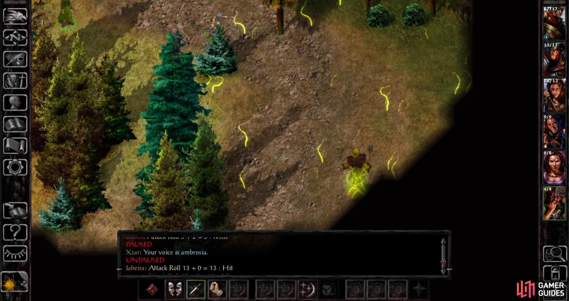 Entangle can hold the Ogre at bay and allow you to attack him from afar.