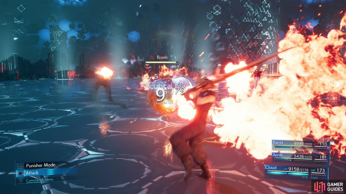 Attack the Bomb while it&rsquo;s flames are present.