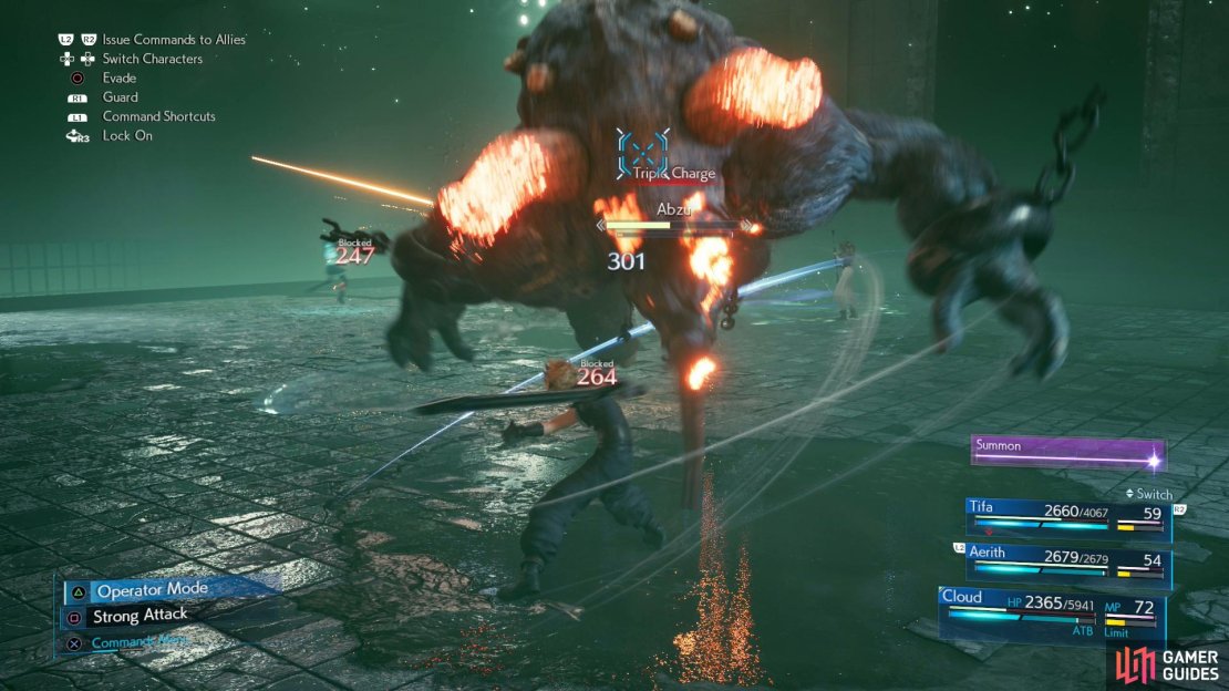 Many of Abzu&rsquo;s attacks can be blocked and countered,