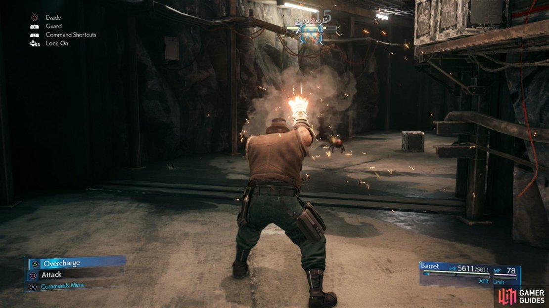 Fighting with Barret alone isn&rsquo;t ideal, but the Bugaboos won&rsquo;t give you much trouble, at least.