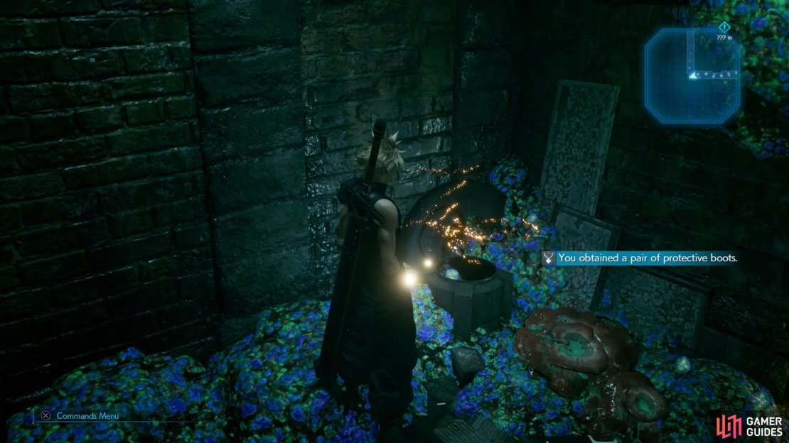 Loot a well-hidden chest for some Protective Boots.