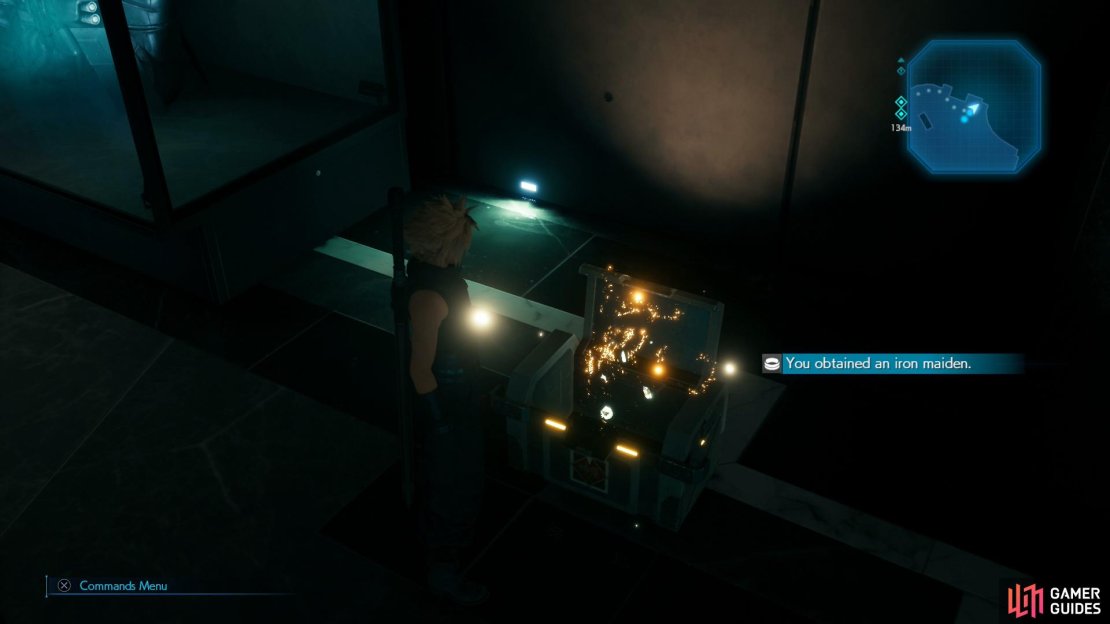 Take a detour to grab the Iron Maiden armor out of a chest.