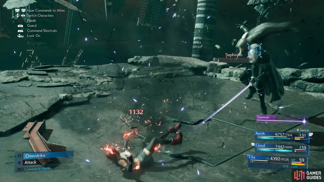 Sephiroth&rsquo;s sword will be largely neglected this phase, but he will use it to chastise melee attackers.