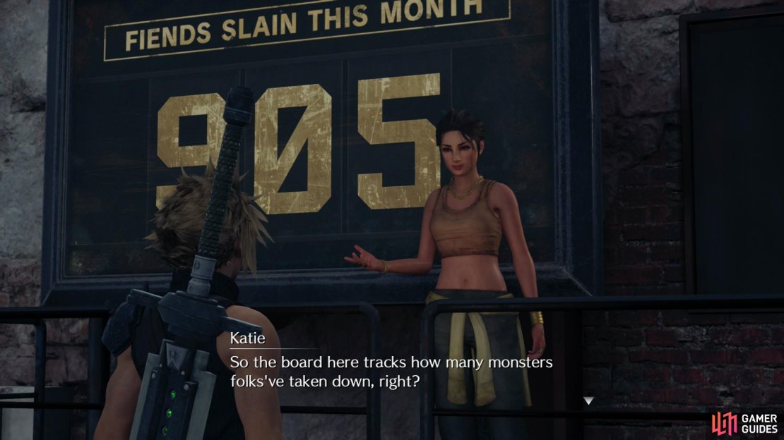Katie will task you with killing monsters,