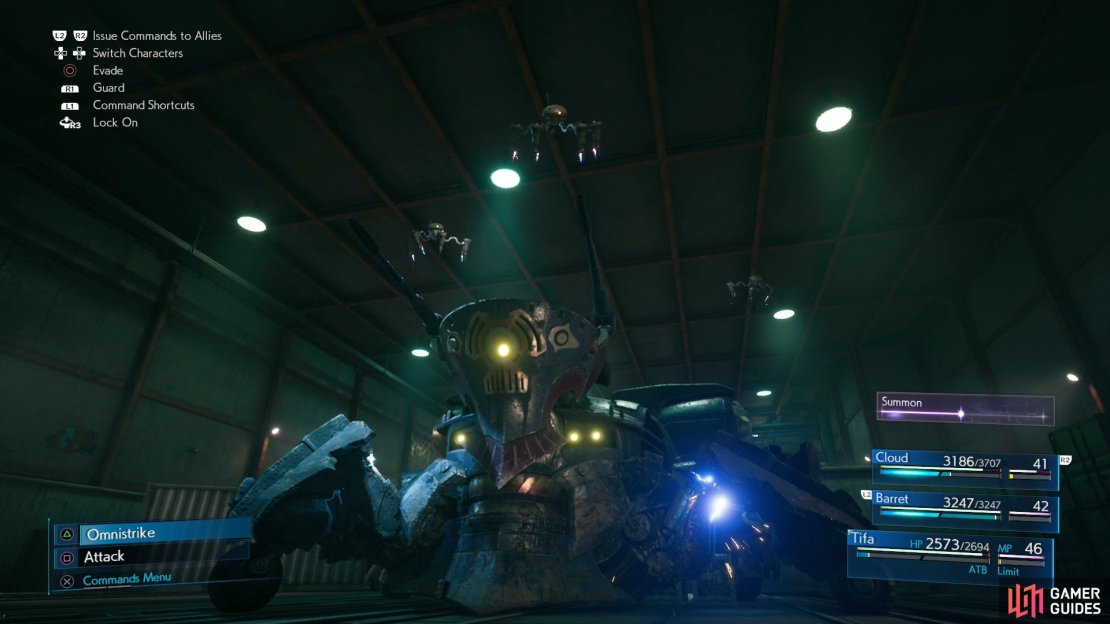 During phase two, the Crab Warden bot will summon some Slug-Rays.