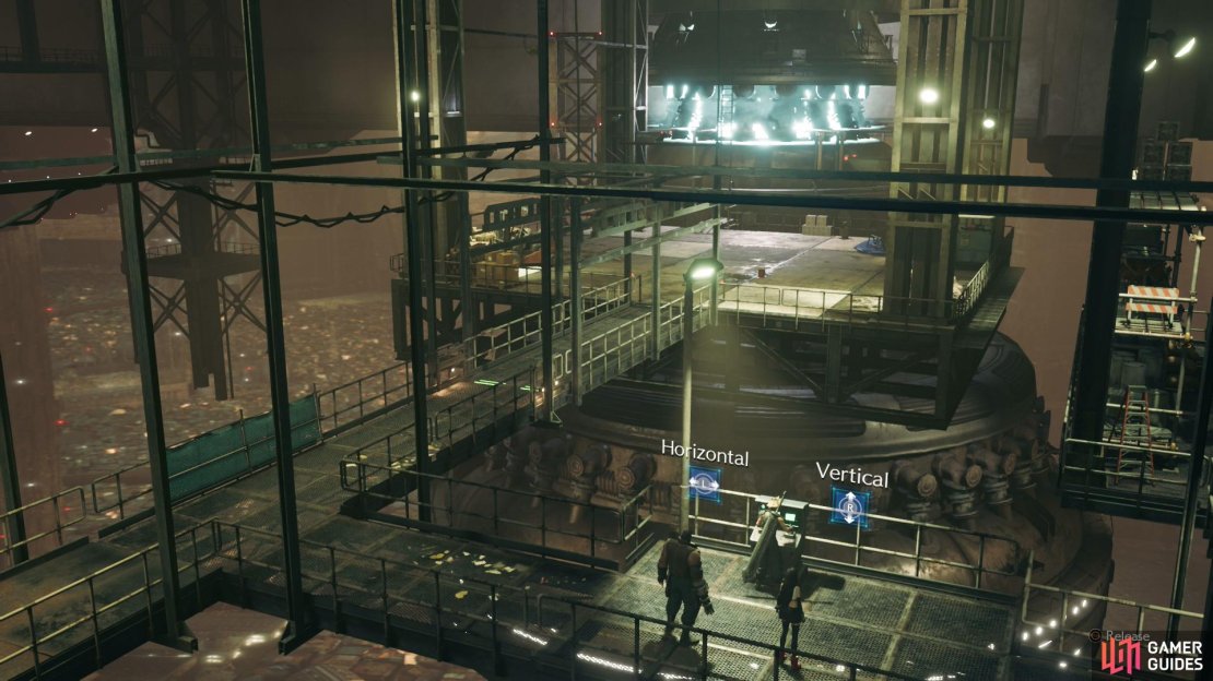Align a suspended catwalk to create a passable bridge.