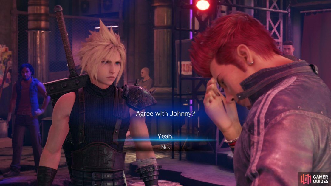 Chase down Johnny to influence the quest you&rsquo;ll get later in the chapter.