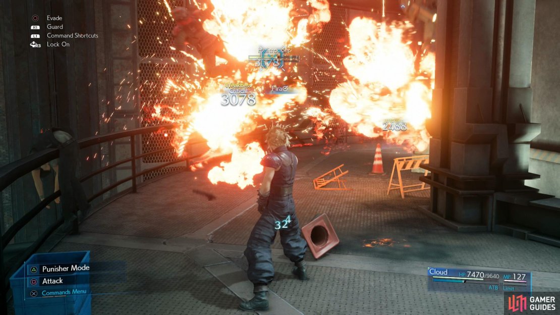 Use Fira to blast your way through the enemies on the tower.