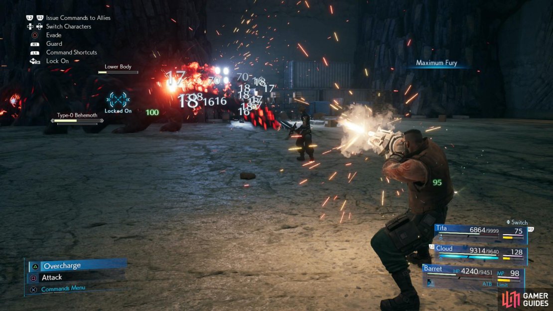 Target the Behemoth&rsquo;s upper and lower body, weakening both with the goal of disabling both at the same time.