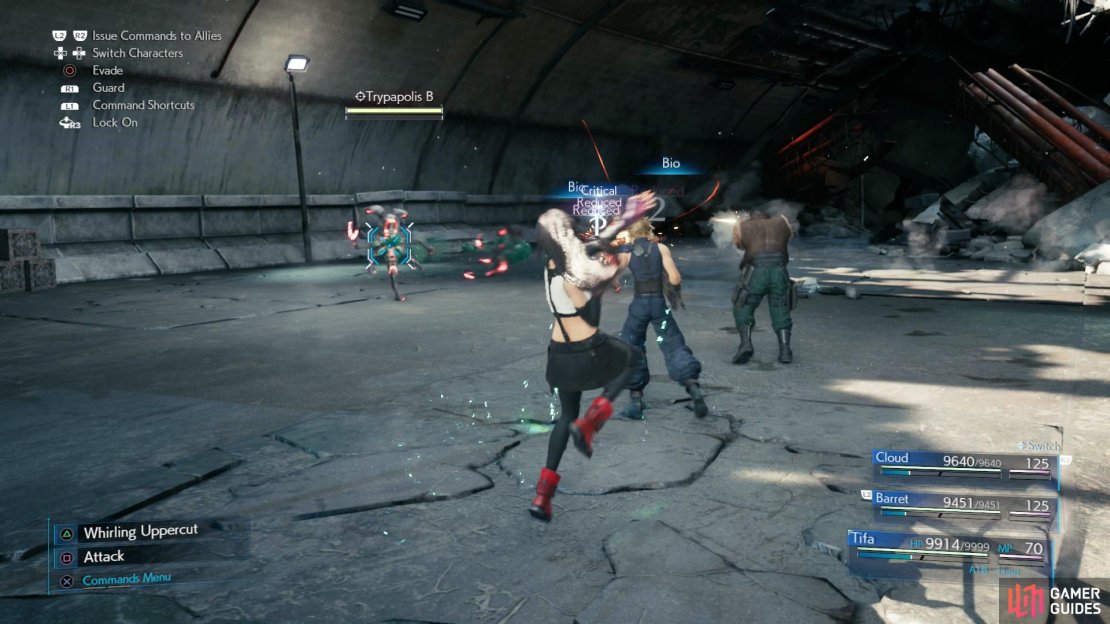 Hit the Trypapolis enemies with Bio at the start of the fight,