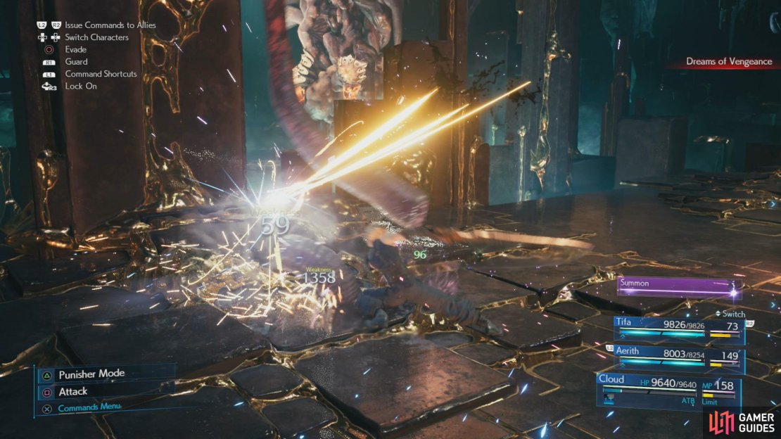 Cloud&rsquo;s &ldquo;Triple Slash&rdquo;  is effective at cutting through tentacles.