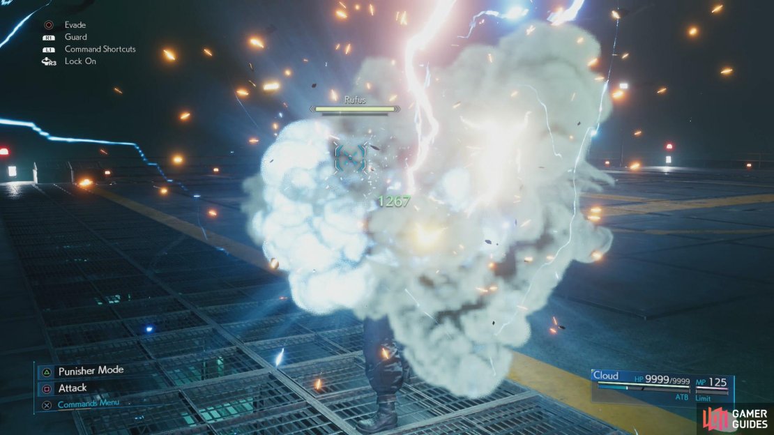 With Lightning + Elemental on your armor, you&rsquo;ll absorb Rufus&rsquo;s &ldquo;Thunderclap&rdquo; attack.