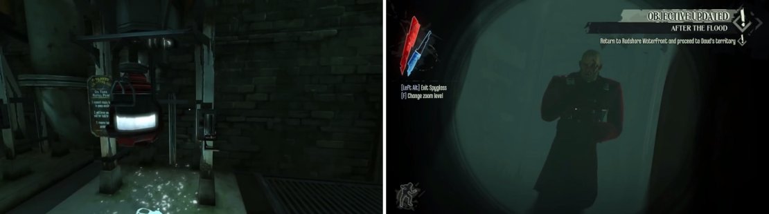 You&rsquo;ll need to fill up some empty oil tanks (left) in order to gain access to where your equipment is. Be on the lookout for Weepers in said area (right).