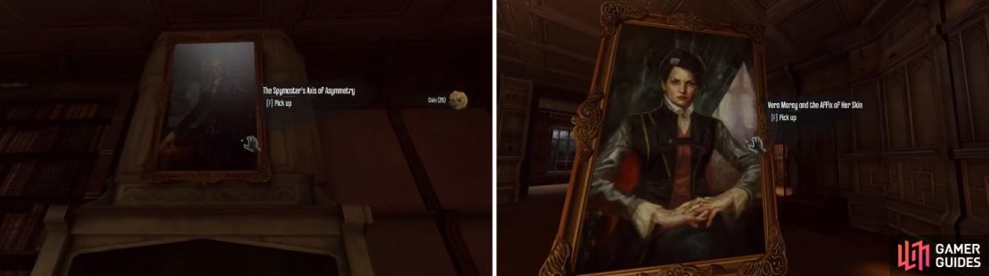 Both paintings can be found in the Boyle&rsquo;s mansion, upstairs. One is randomly found in one of the bedrooms (left), while the other is in the middle of the room with the glass cases (right).