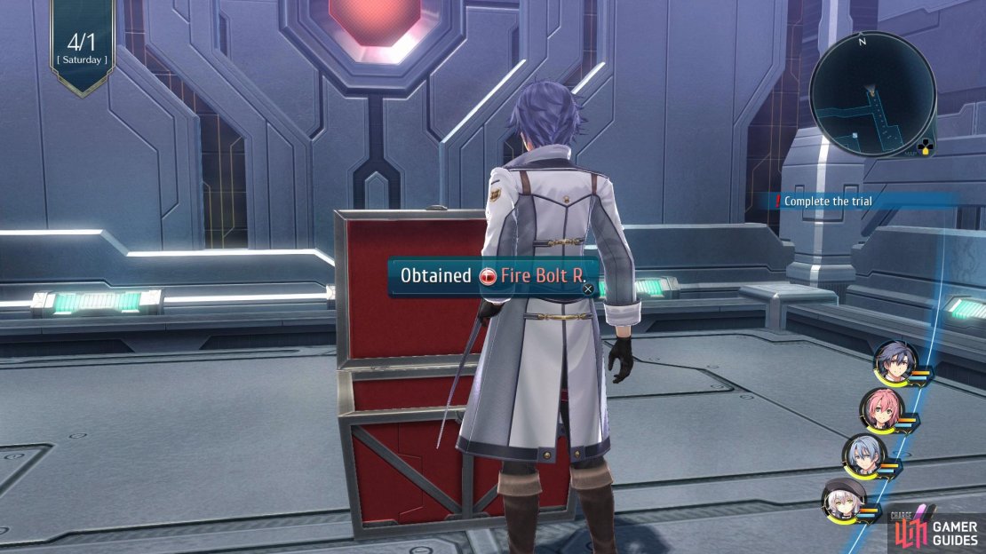 Open a Chest to obtain the Fire Bold R