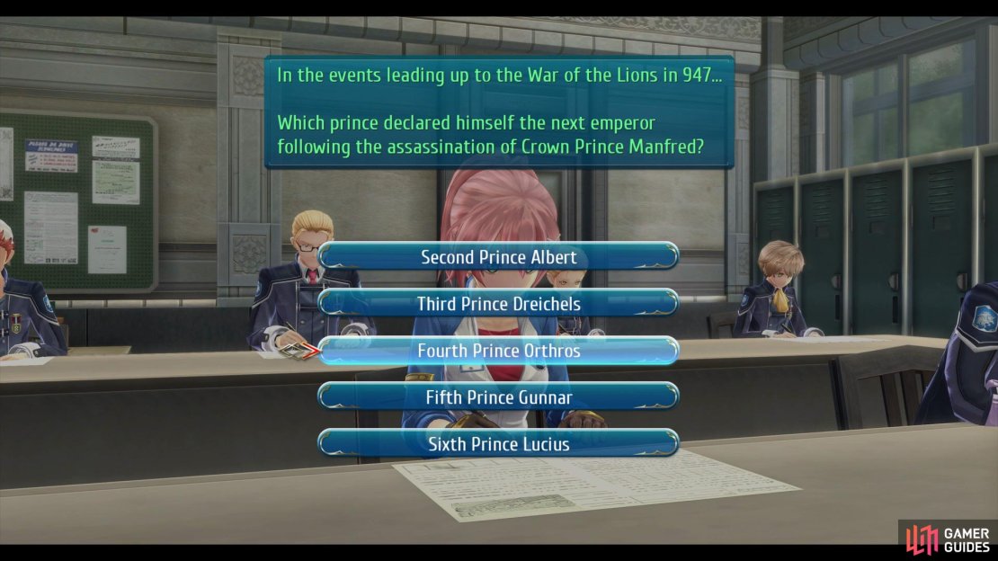 Pick the the third choice for History.